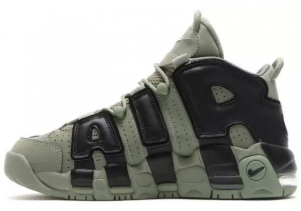 Кроссовки Nike Air More Uptempo 96 хаки с черным
