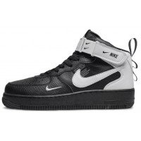 Кроссовки Nike Air Force 1 Mid черные с белым