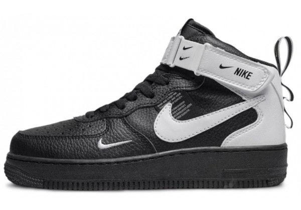 Кроссовки Nike Air Force 1 Mid черные с белым