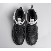 Кроссовки Nike Air Force 1 Mid черные с белым
