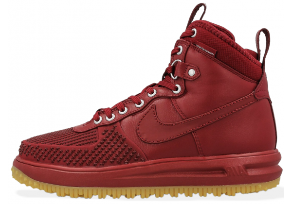 Кроссовки Nike Lunar Force 1 высокие бордовые