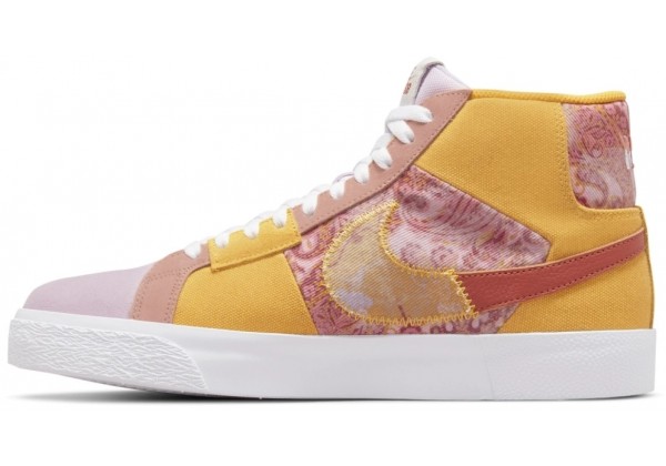 Nike SB Zoom Blazer Mid PRM розово-оранжевые