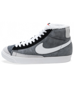 Кроссовки Nike Blazer 77 Mid Grey Black зимние