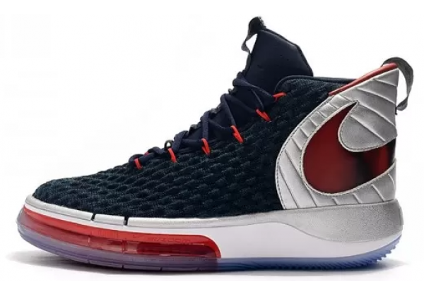  Кроссовки Nike Alphadunk черно-белые с красным