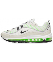 Кроссовки Nike Air Max 98 белые с зеленым