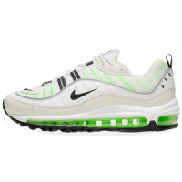 Кроссовки Nike Air Max 98 белые с зеленым