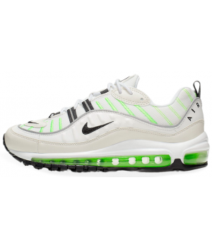 Кроссовки Nike Air Max 98 белые с зеленым