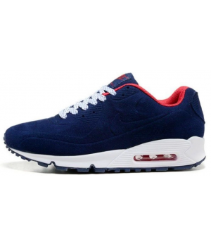 Nike Air Max 90 VT Navy Blue Red White с мехом