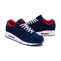 Nike Air Max 90 VT Navy Blue Red White с мехом