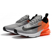 Кроссовки Nike Air Max 270 серые с оранжевым