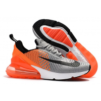 Кроссовки Nike Air Max 270 серые с оранжевым