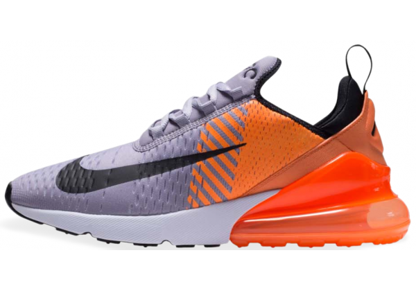 Кроссовки Nike Air Max 270 серые с оранжевым