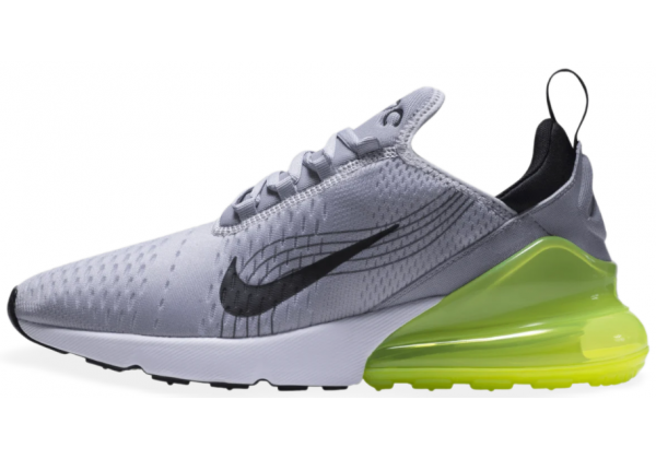 Кроссовки Nike Air Max 270 серые с зеленым