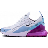 Кроссовки Air Max 270 бело-голубые с фиолетовым