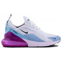 Кроссовки Air Max 270 бело-голубые с фиолетовым