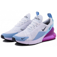 Кроссовки Air Max 270 бело-голубые с фиолетовым
