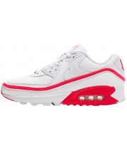 Кроссовки Nike Air Max 90 кожаные белые с красным