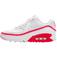 Кроссовки Nike Air Max 90 кожаные белые с красным