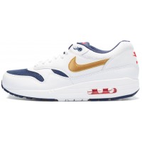 Кроссовки Nike Air Max 1 87 бело-золотые