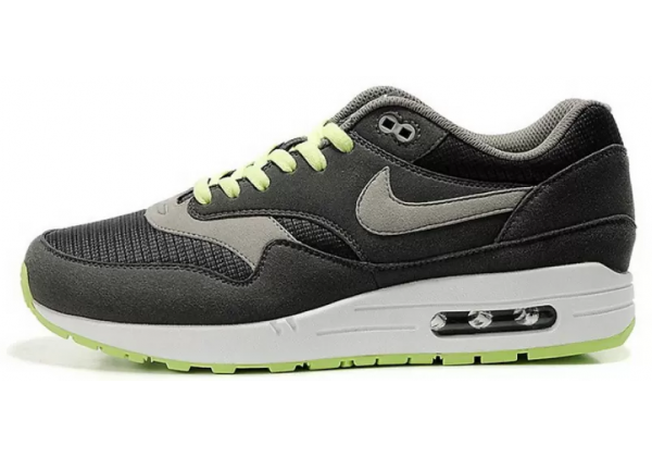 Nike Air Max 1 87 серые с салатовым