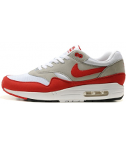 Кроссовки Nike Air Max 1 87 серые с красным