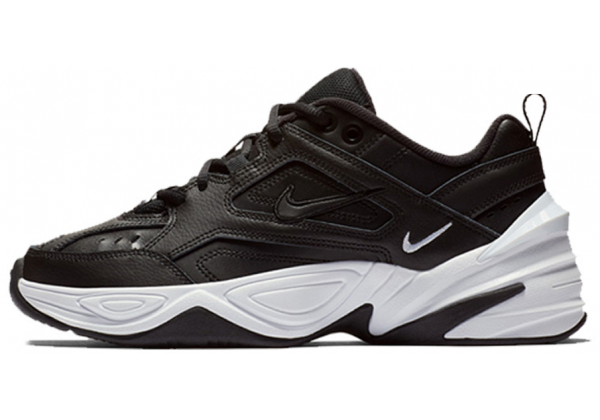 Nike Air Monarch Black White c мехом