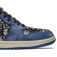 Кроссовки Nike Dior Air Jordan синие 