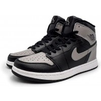 Nike Air Jordan 1 Retro Black Soft Grey с мехом