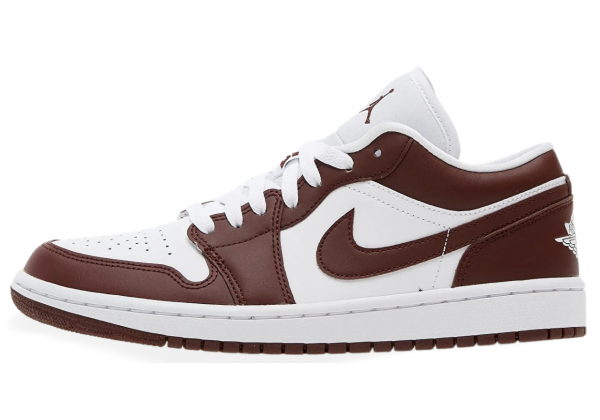 Кроссовки Air Jordan 1 Low коричневые с белым