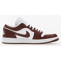 Кроссовки Air Jordan 1 Low коричневые с белым