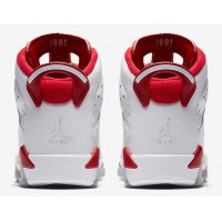 Кроссовки Nike Air Jordan 6 белые с красным