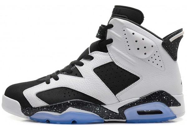 Кроссовки Nike Air Jordan высокие белые с черным