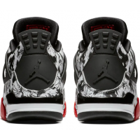 Jordan кроссовки 4 Retro SNGL Dy Tatto черно-белые