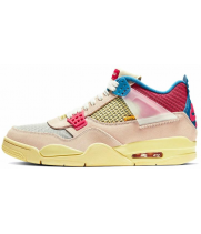 Кроссовки Nike Air Jordan 6 бежевые с красно-синим 