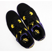 Nike Air Jordan 4 Retro Black Purple Yellow