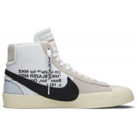Мужские кроссовки Nike Air Jordan Retro 1 High Og x Off-White Blazer (Белые) 