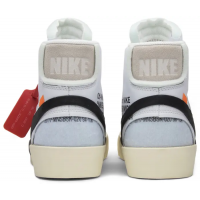 Мужские кроссовки Nike Air Jordan Retro 1 High Og x Off-White Blazer (Белые) 