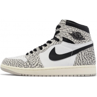 Кроссовки Nike Air Jordan 1 Retro High OG White Cement