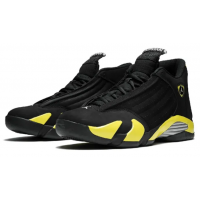 Nike Air Jordan 14 Thunder Black (Черные с желтым) 