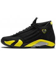 Nike Air Jordan 14 Thunder Black (Черные с желтым) 