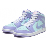 Кроссовки Nike Air Jordan 1 Retro Mid Purple Aqua