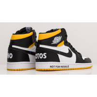 Кроссовки Nike Air Jordan желто-черные с белым