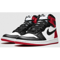 Nike Air Jordan 1 High Satin Black Toe красные