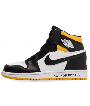 Кроссовки Nike Air Jordan желто-черные с белым