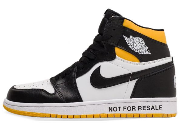 Кроссовки Nike Air Jordan желто-черные с белым