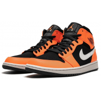 Кроссовки Nike Air Jordan 1 Retro Black White Orange