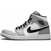 Nike Air Jordan 1 Mid Light Smoke Grey с мехом