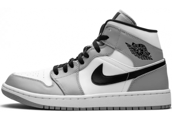 Nike Air Jordan 1 Mid Light Smoke Grey с мехом