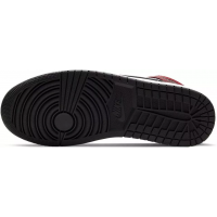 Кроссовки Nike Air Jordan 1 Mid Chicago Black Toe красные с белым