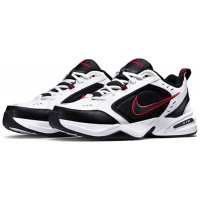 Nike Air Monarch 4 White Black Red с мехом